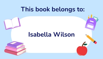 Free Book Label Design Template to Edit Online