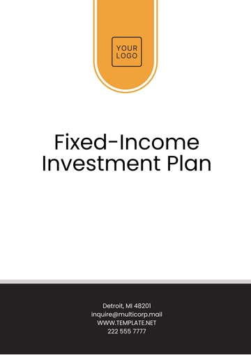 Free Fixed-Income Investment Plan Template to Edit Online