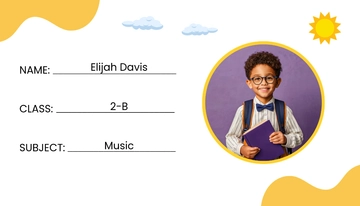 Free Book Label with Photo Template to Edit Online