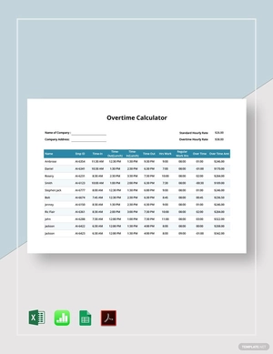 Overtime Calculator Template