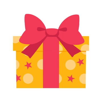 Free Gift with Bow Clipart to Edit Online