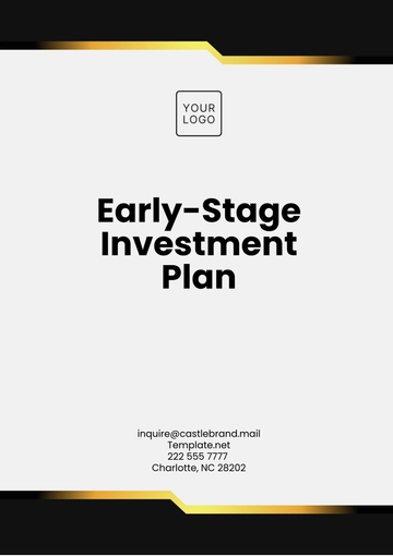 Free Early-Stage Investment Plan Template to Edit Online