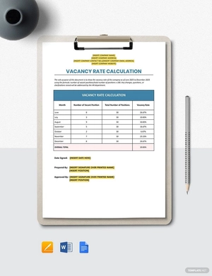 Vacancy Rate Calculation Template