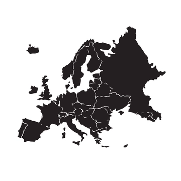 Free Europe Silhouette Clipart to Edit Online