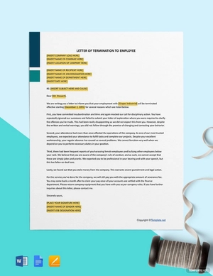 Basic Termination Letter to Employee