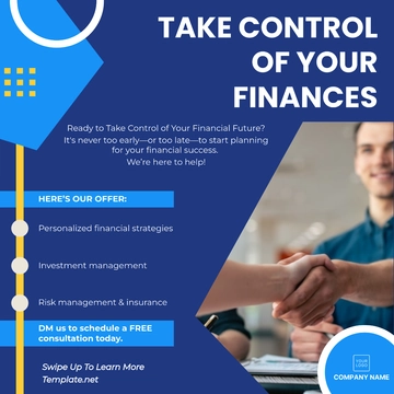 Free Financial Advisor Instagram Post Template to Edit Online