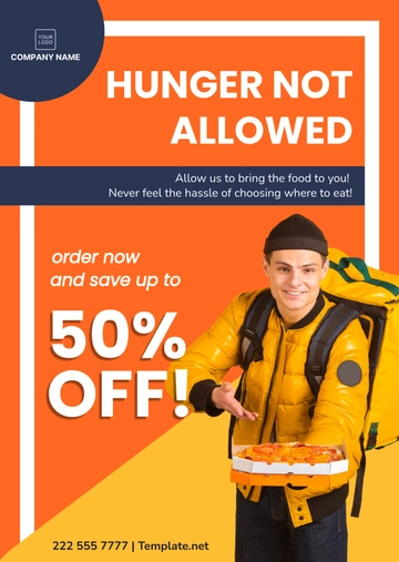 Free Food Delivery Ad Template to Edit Online
