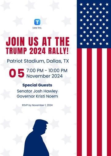 Free Trump Rally Invitation Template to Edit Online
