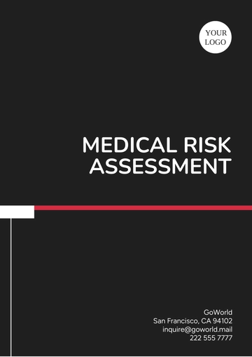 Free Medical Risk Assessment Template to Edit Online