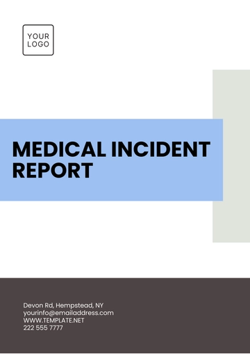 Free Medical Incident Report Outline Template to Edit Online