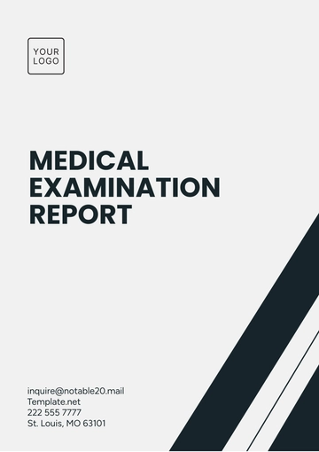 Free Medical Examination Report Template to Edit Online