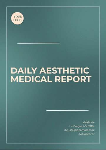 Free Daily Aesthetic Medical Report Template to Edit Online