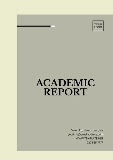 Free Academic Report  Template to Edit Online