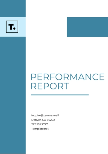 Free Performance Report Template to Edit Online