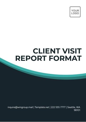 Free Client Visit Report Format Template to Edit Online