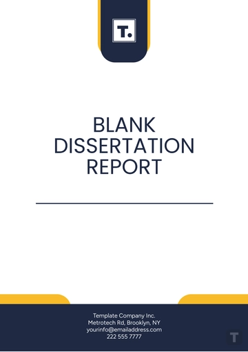 Free Blank Dissertation Report Template to Edit Online