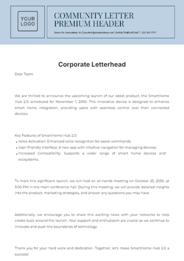 Free Corporate Letterhead Template to Edit Online