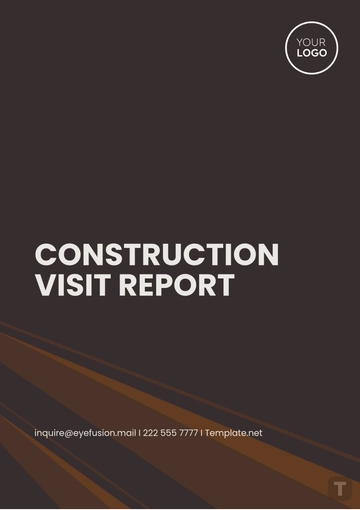 Free Construction Visit Report Template to Edit Online