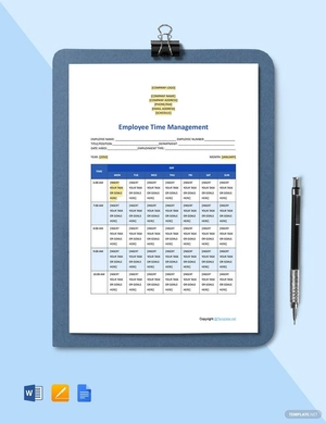 Employee Time Management Template