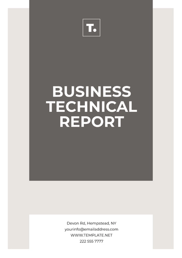 Free Printable Business Technical Report Template to Edit Online