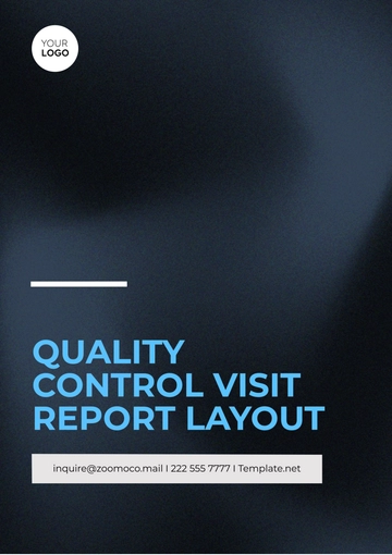 Free Quality Control Visit Report Layout Template to Edit Online