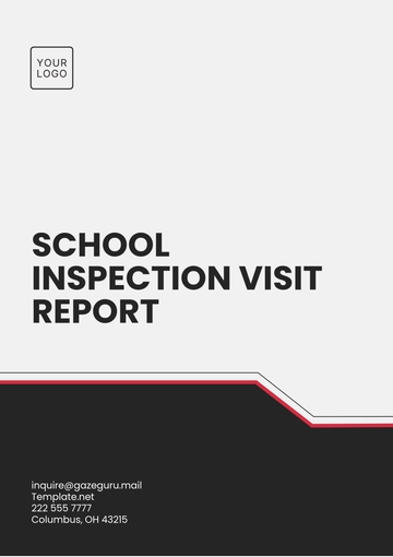 Free School Inspection Visit Report Template to Edit Online