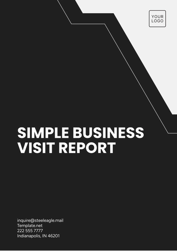 Free Simple Business Visit Report Template to Edit Online