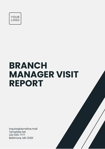 Free Branch Manager Visit Report Template to Edit Online