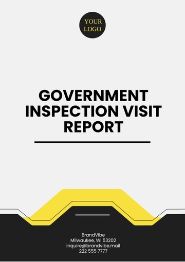 Free Government Inspection Visit Report Template to Edit Online