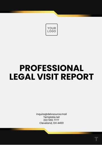 Free Professional Legal Visit Report Template to Edit Online