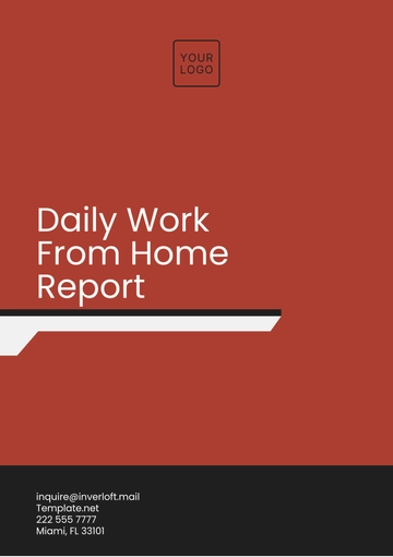 Free Sample Daily Work From Home Report Template to Edit Online