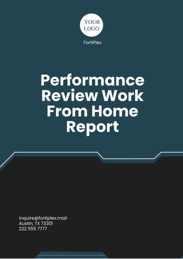 Free Performance Review Work From Home Report Template to Edit Online