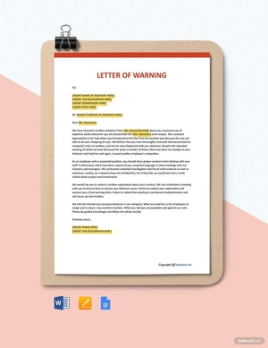 Letter Of Warning