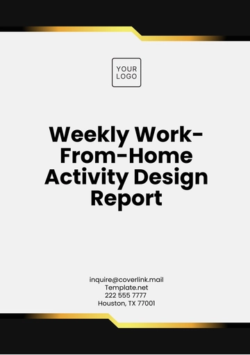Free Weekly Work-From-Home Activity Design Report Template to Edit Online