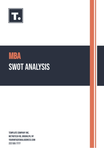 Free MBA SWOT Analysis Template to Edit Online