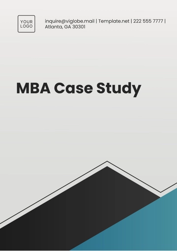 Free MBA Case Study Template to Edit Online