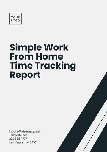 Free Simple Work From Home Time Tracking Report Template to Edit Online
