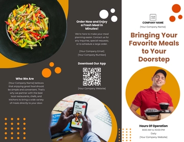 Free Food Delivery Brochure Template to Edit Online