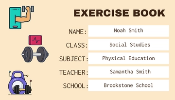 Free Exercise Book Label Template to Edit Online