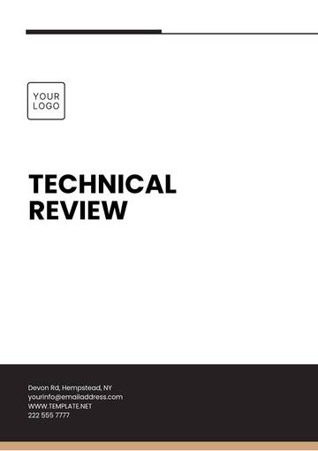 Free Blank Technical Review Template to Edit Online
