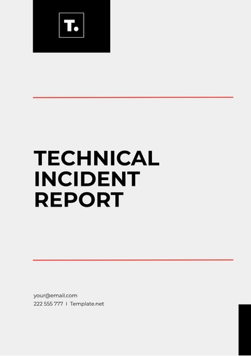 Free Technical Incident Report Template to Edit Online