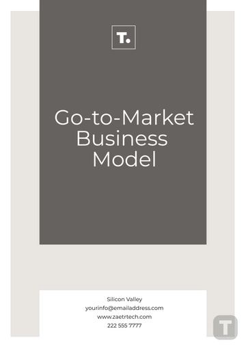 Free Go-to-Market Business Model Template to Edit Online