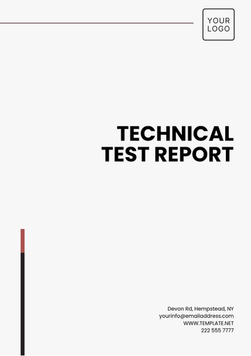 Free Technical Test Report Template to Edit Online