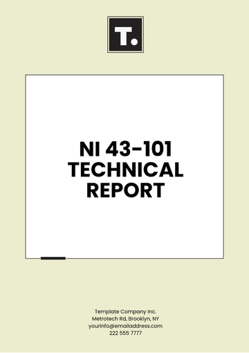 Free NI 43-101 Technical Report Template to Edit Online