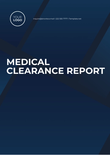 Free Medical Clearance Report Template to Edit Online