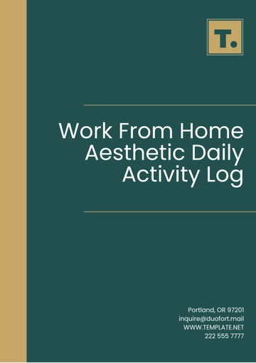 Free Work From Home Aesthetic Daily Activity Log Template to Edit Online