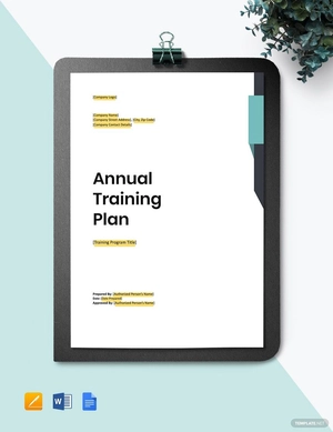 Annual Training Plan Template