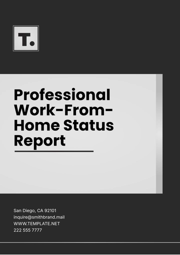 Free Professional Work-From-Home Status Report Template to Edit Online
