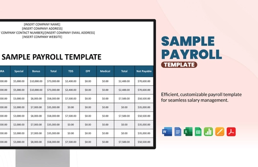 Sample Payroll Template Sample Payroll Template