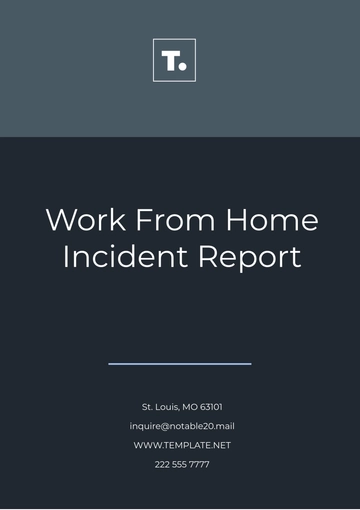 Free Work From Home Incident Report Template to Edit Online